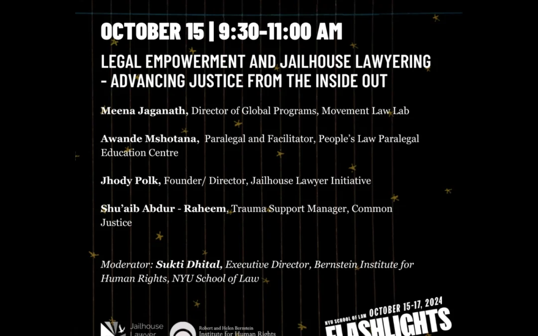 Legal Empowerment and Jailhouse Lawyering – Advancing Justice from the Inside Out