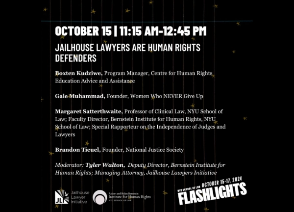 Jailhouse Lawyers are Human Rights Defenders